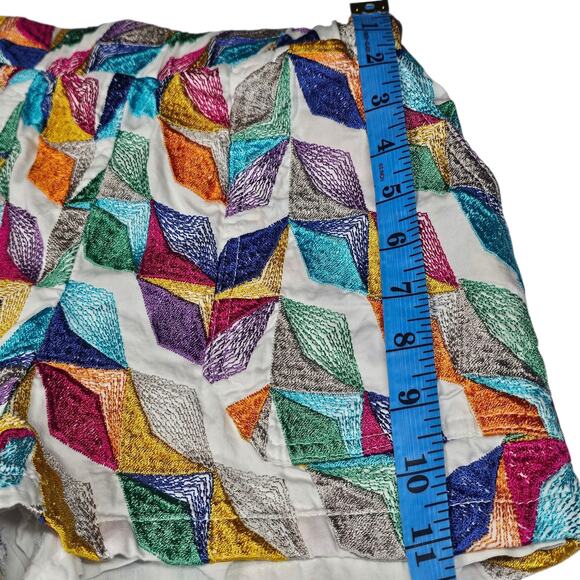 Willa Story Palmer Pull-On Shorts in Multicolor Embroidery Size XS - Picture 10 of 10